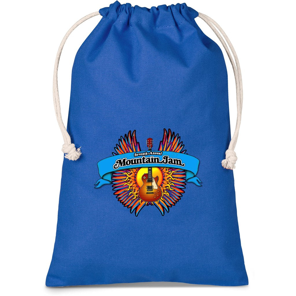 Allsorts Midi Cotton Drawstring Pouch - Blue - Image 2