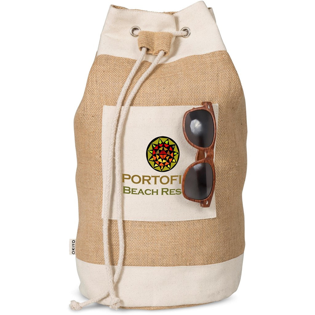 Okiyo Suna Jute & Cotton Beach Rucksack - Image 3